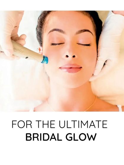 A medical-grade facial is a key part of any bridal skincare plan. This image shows a client receiving a treatment designed to deeply cleanse, hydrate, and prepare the skin, ensuring the ultimate bridal glow.