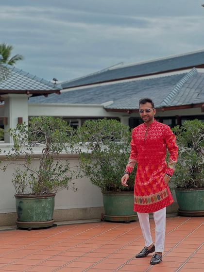 A candid shot during a destination wedding in Thailand. I am comfortable and confident hosting in any setting, making sure the party never stops.
