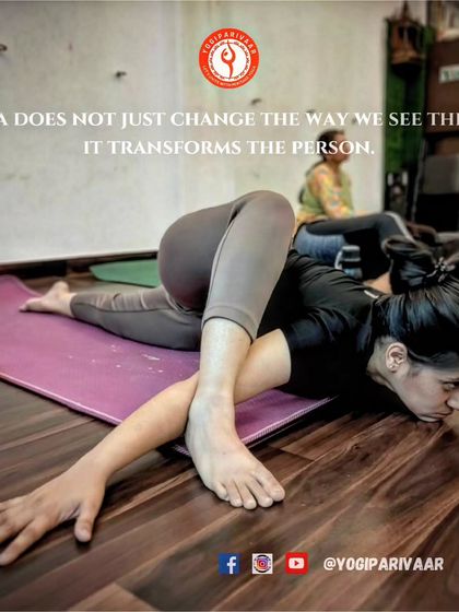 This twisting spinal posture demonstrates the transformative power of a consistent yoga practice.