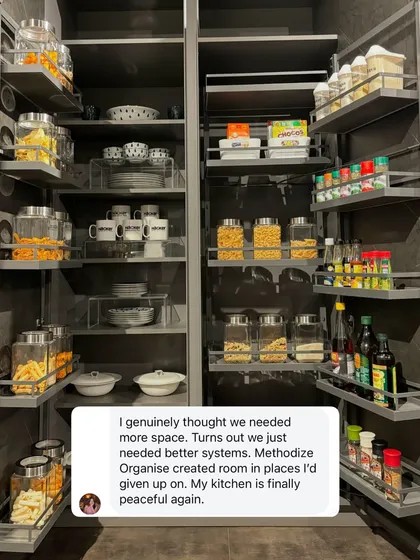 This client's feedback says it all. Often, you don't need more space, you just need a better system. Our goal is to create that peace and efficiency in your kitchen, making it a place you love again.