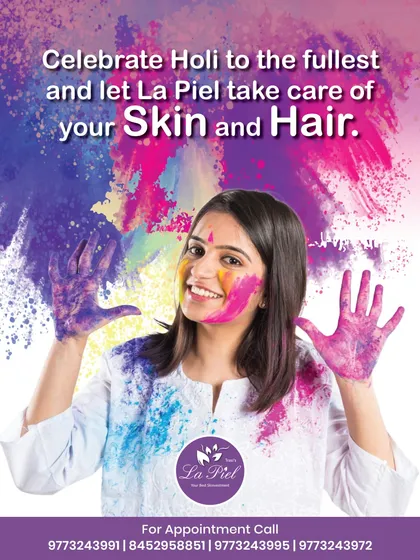 Holi is a vibrant festival, and I want my patients to enjoy it to the fullest. I offer post-Holi care packages to handle the deep cleansing, hydration, and nourishment needed to restore the skin and hair's health.