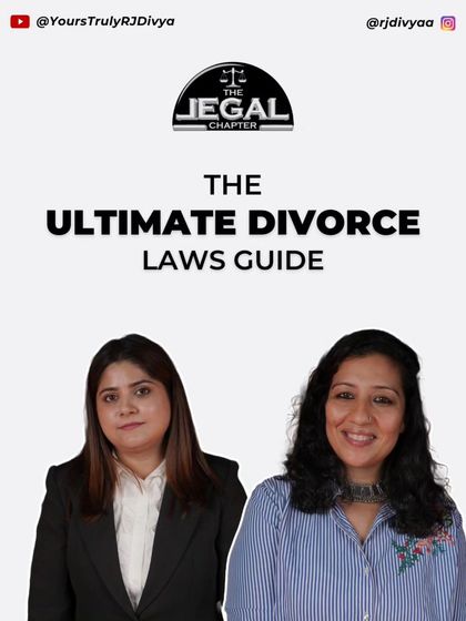 The promotional poster for "The Legal Chapter," my podcast series with RJ Divya, where we created the ultimate guide to divorce laws in India.