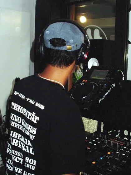 A behind-the-decks view from the Voices Radio studio. I love the process of selecting and mixing tracks for a radio audience.