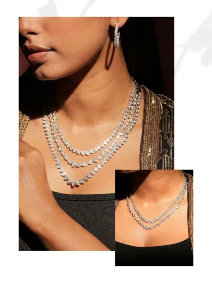 I believe jewellery should adapt to your life. This versatile diamond necklace demonstrates how a single piece can be layered for a grand look or detached for simpler, elegant wear, ensuring it is cherished for all occasions.