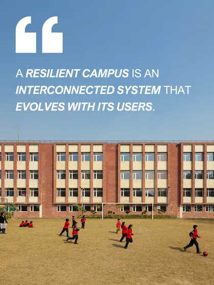 A resilient campus is an interconnected system. We design our masterplans to be adaptable and inclusive, integrating modular design and resource-efficient strategies to create dynamic ecosystems that evolve with their users over time.