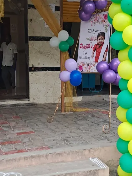 The welcome sign for the birthday boy, displayed at the entrance to greet friends and family.