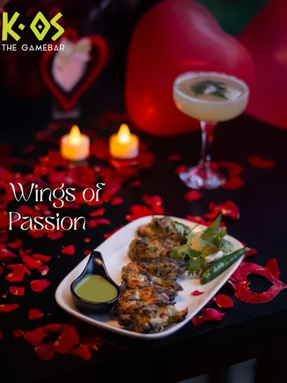 Our Wings of Passion are perfect for sharing on a date night. Grilled to perfection and served with a zesty green chutney.