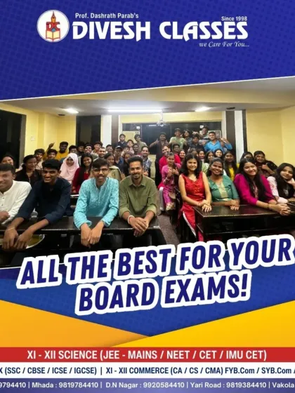 Wishing our students the very best for their board exams. This photo of a full and happy classroom reminds us of the collective effort everyone has put in. Your hard work will pay off.