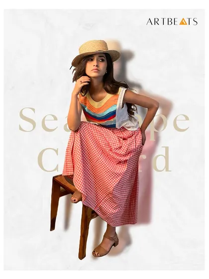 The perfect summer holiday outfit doesn’t try too hard. The Seascape Co-ord set, with its light linen top and gingham skirt, is all things summer in fabric form.