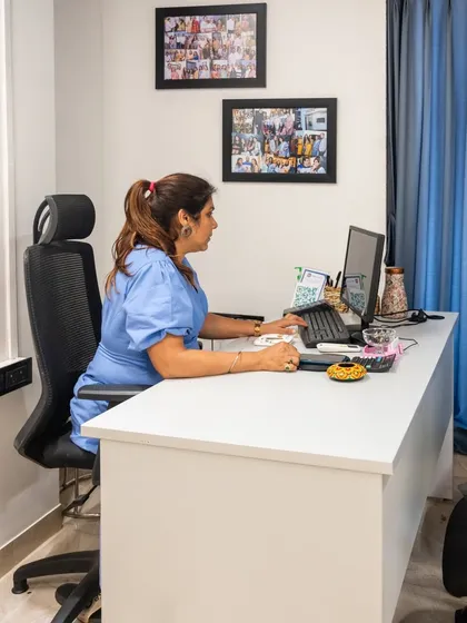 Here I am in my office, managing consultations and custom orders. Whether you visit in person or connect with me online, I am dedicated to providing personalized advice.