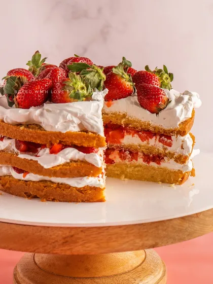 You can't go wrong with a classic Fresh Cream Strawberry Cake. It brings back all the happy childhood memories of birthday parties with its simple, delicious flavors.