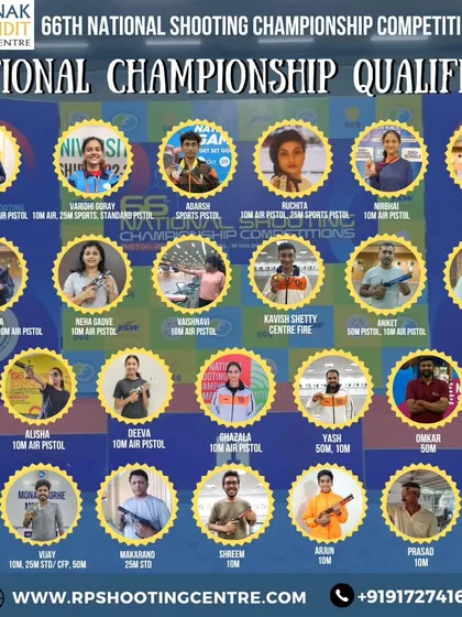 A stellar show by our shooters at the 66th National Shooting Championships. This graphic celebrates all our athletes who qualified for national events, showcasing the breadth of talent at our academy.
