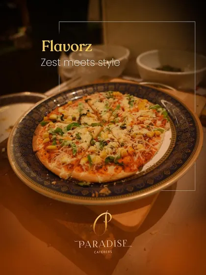 Zest meets style with our freshly baked pizza. We offer a variety of toppings to ensure there's a perfect slice for everyone at your event.
