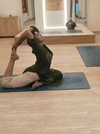 A moment of practice at the serene Aahar by Yogakaar studio. Even on a road trip, I find moments to roll out my mat and connect with my body.