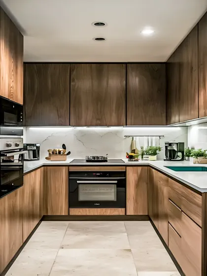 Modular Kitchen - Modular Kitchen Design & Installation Warm & Natural Wood Finishes photo 6