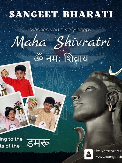 Om Namah Shivaya! On Maha Shivratri, our children learn about Lord Shiva, the Lord of Dance, by dancing to the beats of the damru. It's a day we embrace wisdom, learning, and our deep cultural roots.