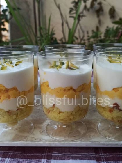 Another look at my popular Rasmalai Fusion dessert, a perfect example of my creative and delicious Indian dessert offerings.