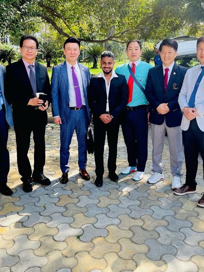 With the esteemed Korean Masters. It was a great opportunity to exchange knowledge and strengthen the bond between our nations through Taekwondo.