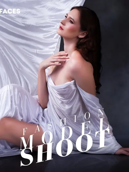 Another angle from our creative fabric drape shoot, this image has a soft, ethereal quality. It showcases our ability to create artistic and abstract fashion photography.