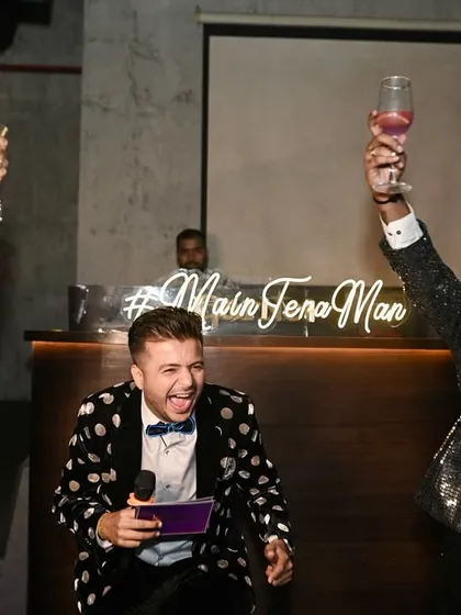 Cheers to the happy couple! A great cocktail party is all about celebrating love with good drinks, fun games, and a host who keeps the vibe alive.