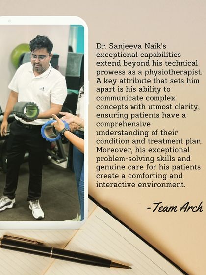 Introducing Dr. Sanjeev Naik, who holds a Master's degree in Orthopaedics. He specializes in post-surgical rehabilitation, sports injuries, and balance problems related to neurological disorders.