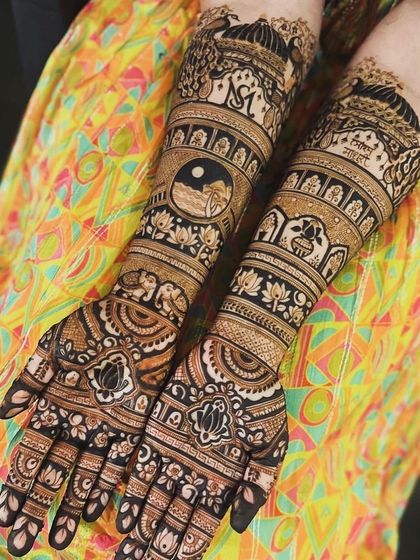 A beautiful and intricate design with a focus on geometric checks and delicate floral borders.