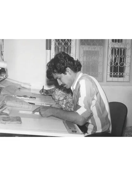 A vintage black-and-white shot reflecting our deep roots in the architectural profession. Our history and experience form the foundation upon which we build innovative and timeless designs.