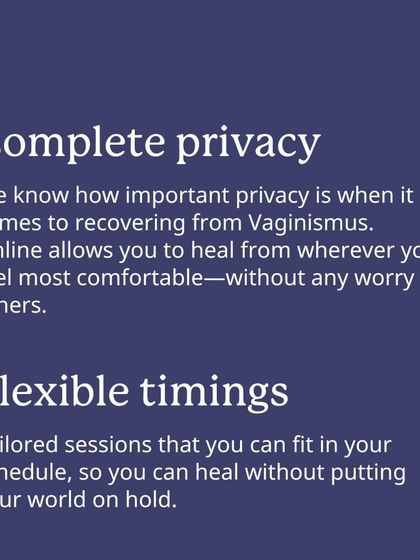 Our online format ensures complete privacy and flexible timings. You can heal from wherever you feel most comfortable, with sessions tailored to your schedule, so you don't have to put your life on hold.
