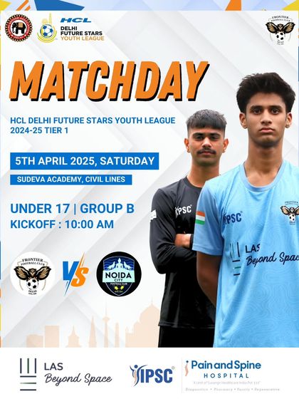 Battle of the youth titans. Match day announcement for our U-17 game against Noida City FC.