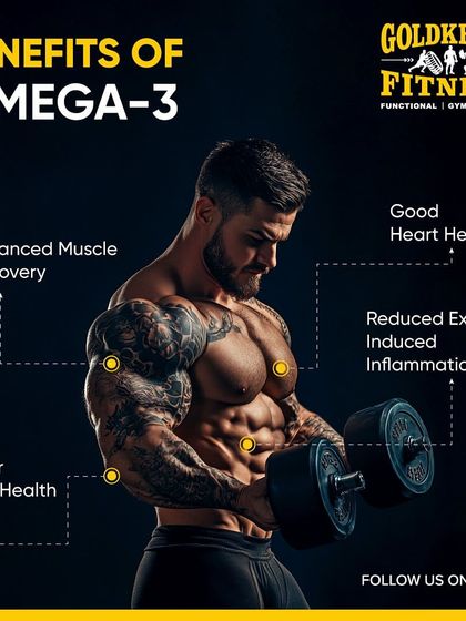 Omega-3 fatty acids are crucial for active individuals. This graphic outlines their key benefits, such as enhancing muscle recovery, reducing exercise-induced inflammation, and promoting better joint and heart health.