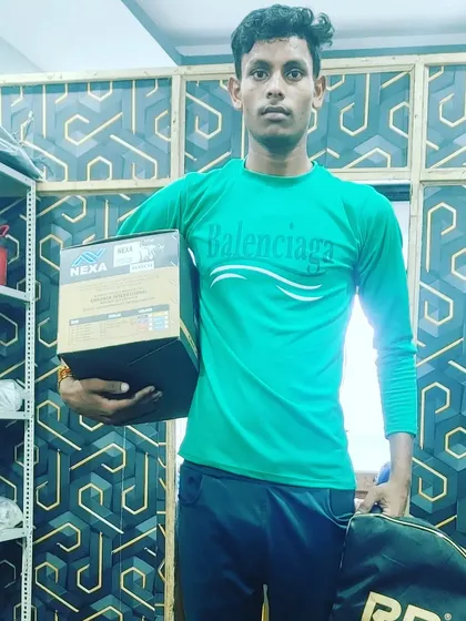 Another player leaving our store with his new gear. We make sure every cricketer, young or old, gets the right equipment for their needs.