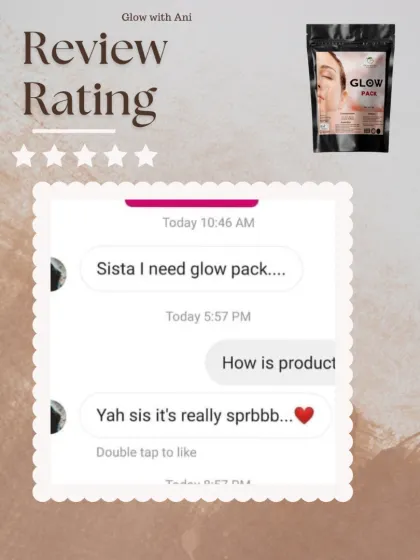 "Yah sis it's really sprrbb." Simple and sweet feedback for my Glow Pack. I love it when you reorder your favourites.