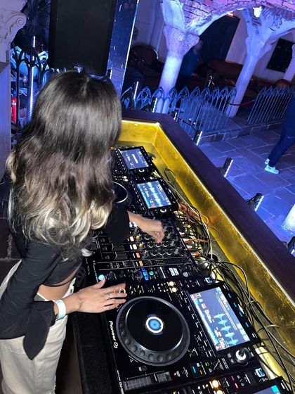 Grooving during a techno gig at Habibi. Playing alongside some of the best artists in the scene is always inspiring and pushes me to deliver my best set.