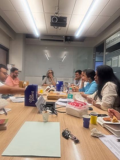 A wide view of our last class with the 'Hamlets'. This is a group of some of the keenest minds in Bangalore, all coming together in a self-aware, kind, and collaborative writing environment.