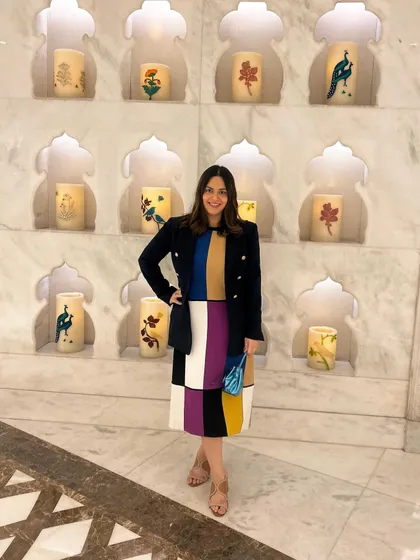 I love a good color block moment. I paired this vintage Rachel Roy dress with a classic Zara blazer for a look inspired by Mondrian and modernism.