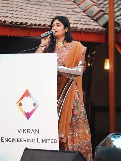 Presenting an award night for Vikran Engineering Limited with a Royal Rajasthani theme. I adapt my style to fit any event theme.