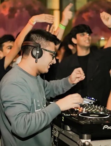 The energy exchange with the front row is the best. Their excitement fuels my set, and we build the party together, track by track.