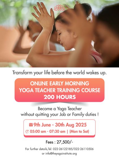 Become a yoga teacher without quitting your job. Our online early morning 200-hour course is designed for working professionals and homemakers, allowing you to transform your life before the world wakes up.