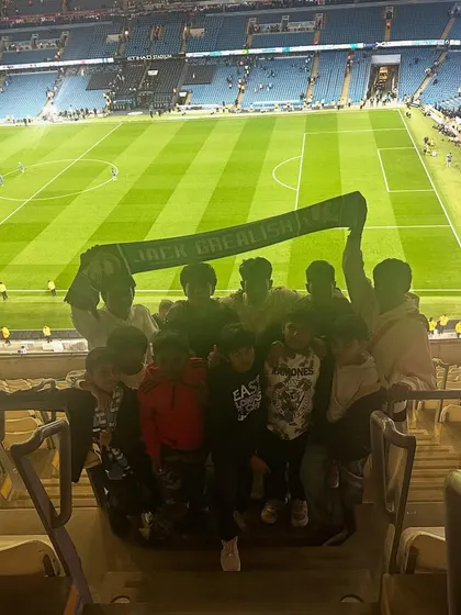The world is our classroom. Our players soaking in the electric atmosphere at the Etihad Stadium during our UK tour. We provide global exposure to inspire our athletes and broaden their horizons.