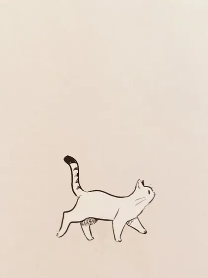 A simple, adorable illustration of a cat from the 'Marvel Meow' comic.