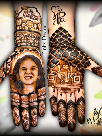 For a mother, her child's Mundan is a milestone filled with love. I had the honor of capturing this beautiful moment by creating a realistic portrait of her son on her hand, complete with "My First Haircut" details to make it an unforgettable keepsake.