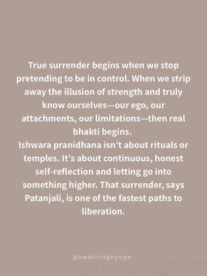 What is Ishwara Pranidhana (surrender to a higher power)? It's not about rituals or temples. It's about continuous, honest self-reflection and letting go into something higher, which is one of the fastest paths to liberation.