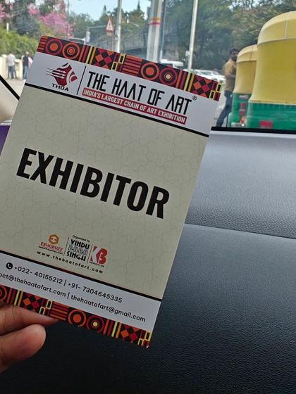 My exhibitor pass for The Haat of Art, India's largest chain of art exhibitions.