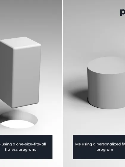 This image perfectly illustrates my core philosophy. A generic, one-size-fits-all fitness program is like trying to fit a square peg in a round hole. My coaching provides a personalized program that fits your unique biology and lifestyle perfectly.