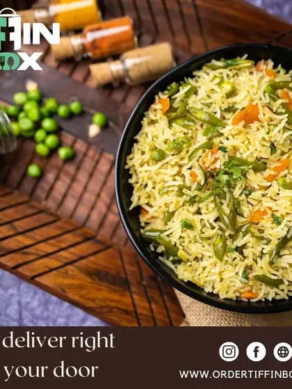 Hot and healthy food delivered right to your doorstep. This image of our vegetable fried rice is a reminder that a delicious meal is just an order away.
