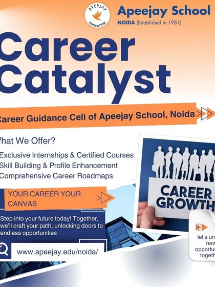 Our Career Catalyst cell is here to help students' aspirations soar. We offer exclusive internships, certified courses, skill-building workshops, and personalized support for university admissions to help them build a profile that sets them apart.