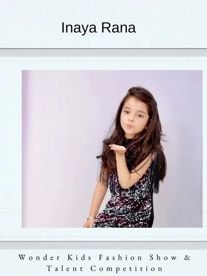 Welcome, Inaya Rana. Blowing a kiss to her future fans, she is a natural performer.