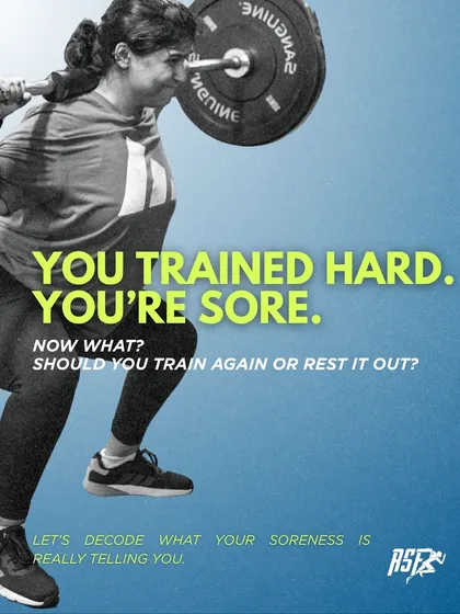 You trained hard and now you're sore. Should you train again or rest? This infographic series helps you decode what your soreness is really telling you, so you can make smarter training decisions.
