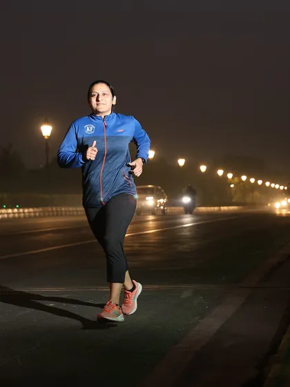 Another shot from our early morning session, with car headlights creating a cool background.