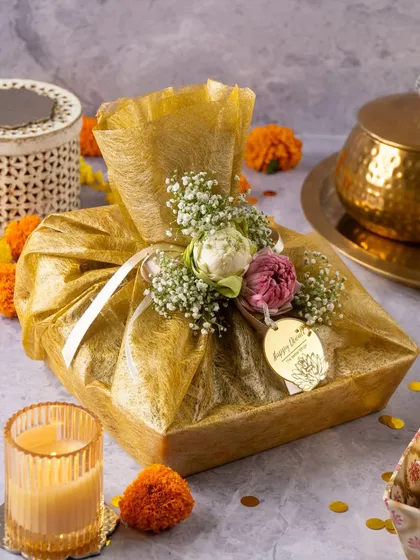 Diwali is the season of love, light, and memorable gifting. This beautifully wrapped gift box is filled with our healthy, guilt-free desserts.
